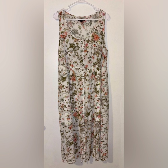 Frye Sleeveless Midi Floral Dress Size XXL - Picture 1 of 6